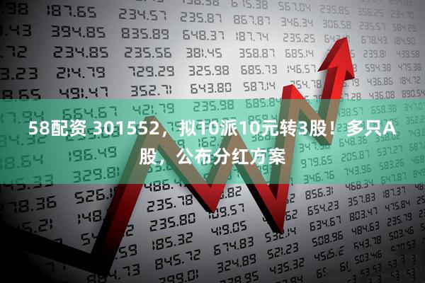 58配资 301552，拟10派10元转3股！多只A股，公布分红方案